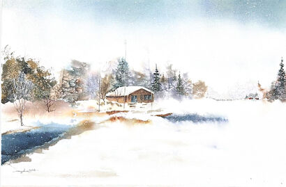 Whispers in the Snow - a Paintings Artwork by somayyeh tabasi